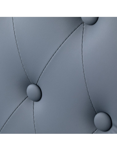  Gabbiano Fotel barberski Francesco grafitowy z czarną ramą