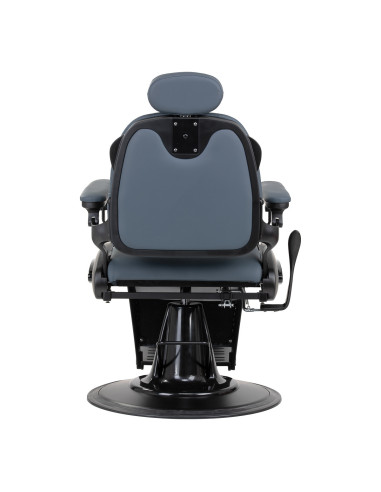  Gabbiano Fotel Barberski Francesco Grafitowy aus Czarna Szczotkowaną Ramą