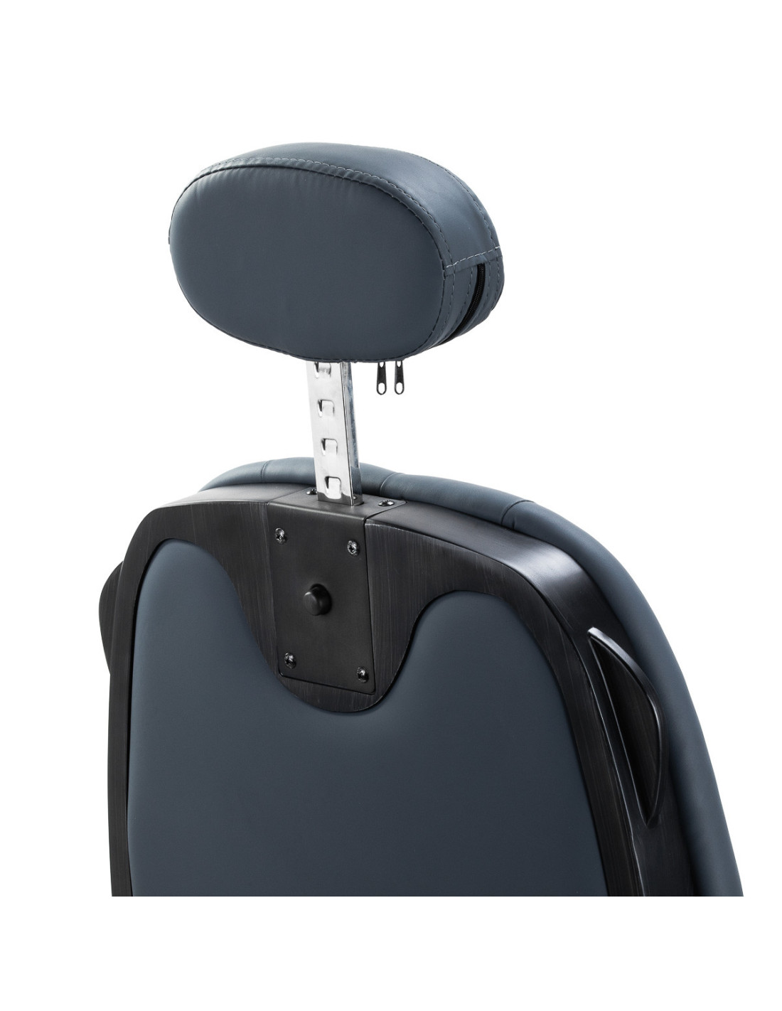  Gabbiano Fotel barberski Francesco grafitowy z czarną szczotkowaną ramą