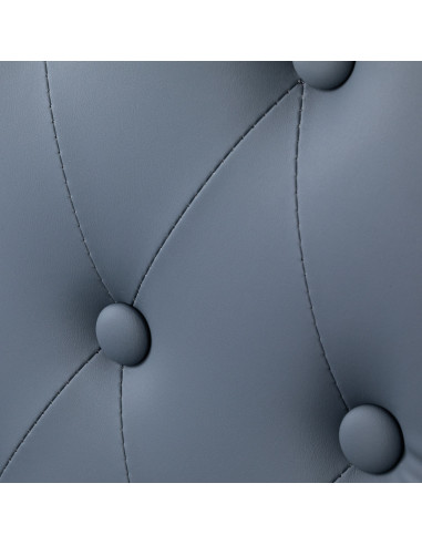  Gabbiano Fotel Barberski Francesco Grafitowy aus Czarna Szczotkowaną Ramą