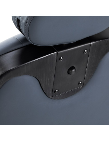  Gabbiano Fotel Barberski Francesco Grafitowy aus Czarna Szczotkowaną Ramą