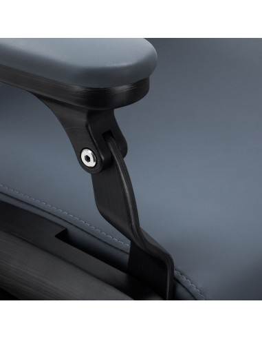  Gabbiano Fotel Barberski Francesco Grafitowy aus Czarna Szczotkowaną Ramą