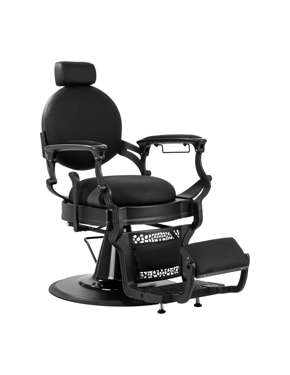 Cadeira de barbeiro GIULIANO Nero – Elegância total preta e minimalista