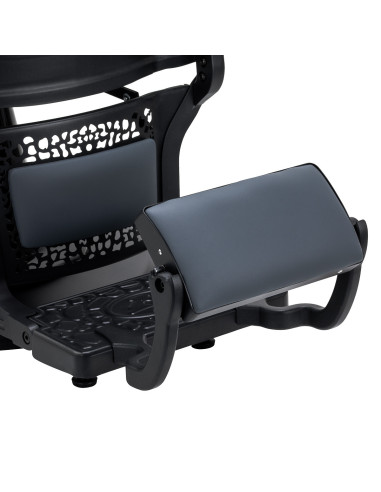  Gabbiano Fotel barberski Niccolo grafitowy bezguzikowy