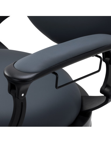  Gabbiano Fotel barberski Niccolo grafitowy bezguzikowy