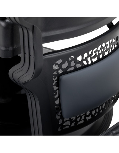  Gabbiano Fotel Barberski Niccolo Grafitowy Bezguzikowy