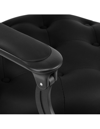 Fauteuil Barbier GIULIANO Onyx – Noir Intense & Structure Blackline 