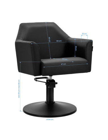 HydroLift Elite Full Black Pro Styling chair 