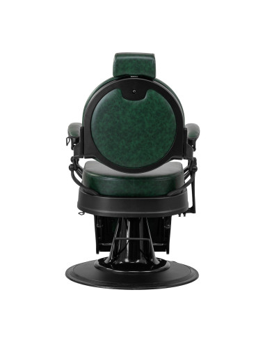 Cavalese green barber chair with black frame