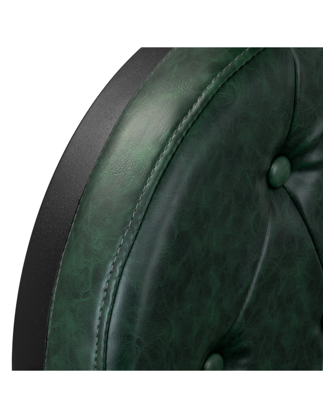 Silla de barbero verde Cavalese con estructura negra