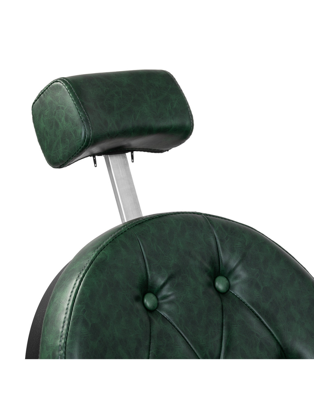 Silla de barbero verde Cavalese con estructura negra