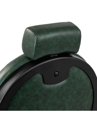 Fauteuil de barbier Cavalese vert avec cadre noir 
