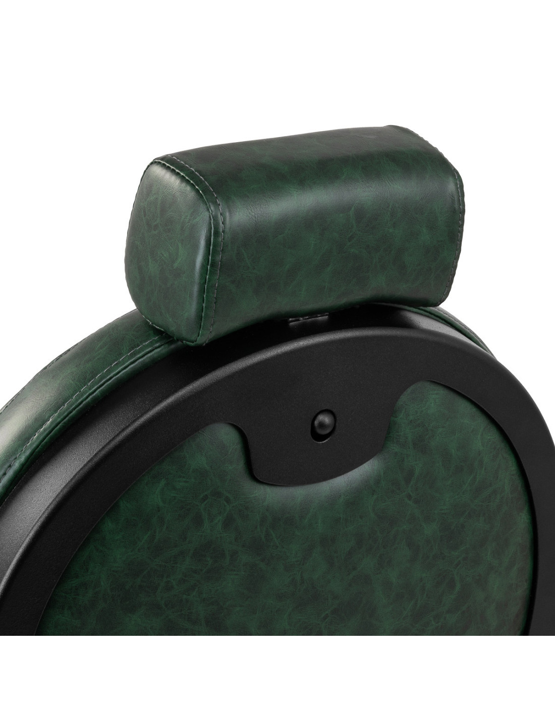 Poltrona da barbiere Cavalese verde con struttura nera