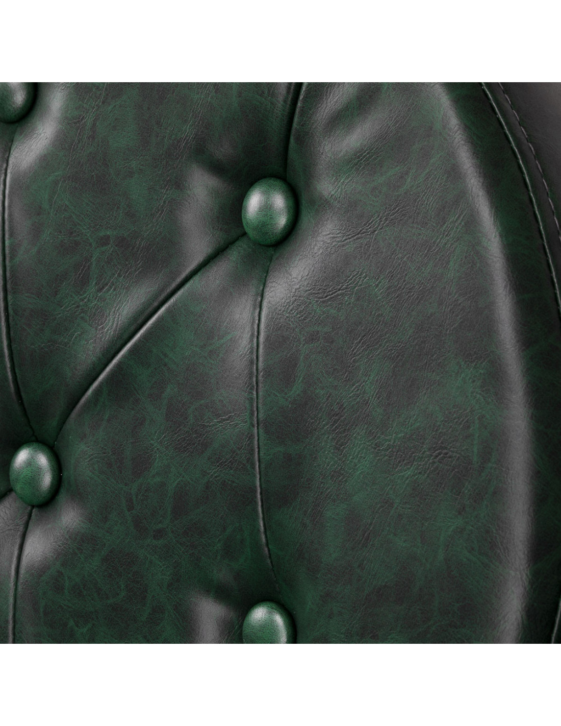 Silla de barbero Cavalese verde con estructura cromada