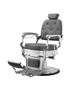 Silla de barbero Arizona Grey: elegancia vintage y comodidad ajustable