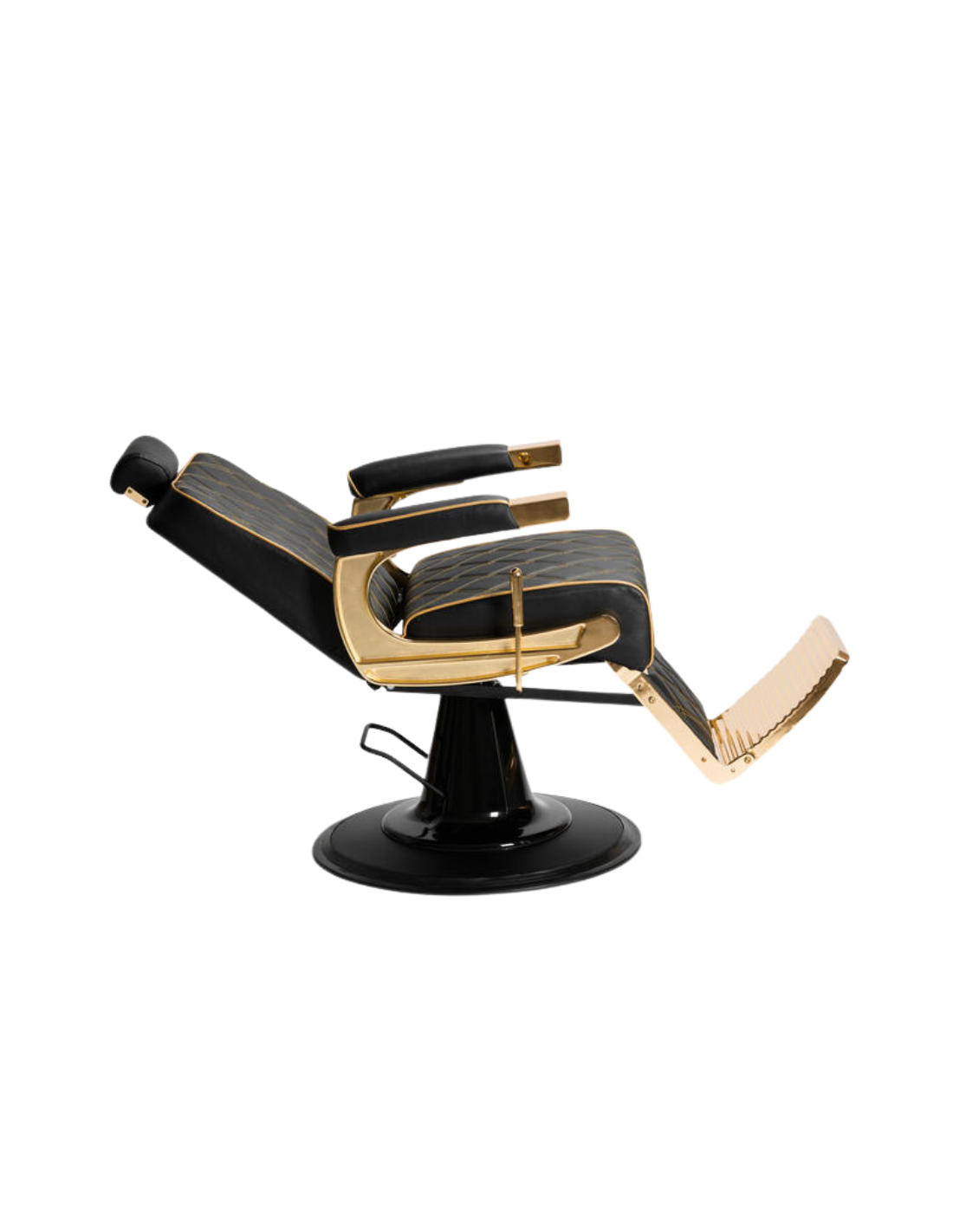 Maximus Gold & Black Barber Chair – Luxe & Ergonomie
