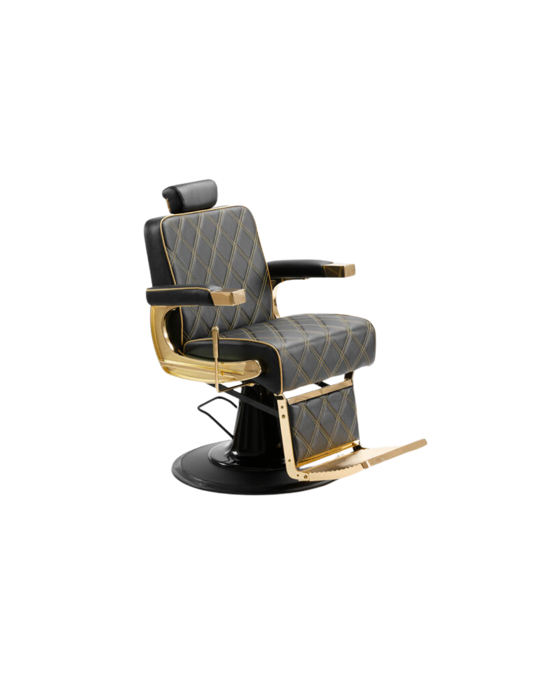 Fauteuil Barbier Maximus Or & Noir V2 – Luxe Doré & Confort Pro
