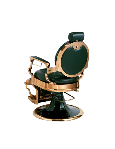 Poltrona da barbiere verde e oro – Medici Verde Toscano Pro