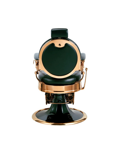 Sillón de barbero verde y dorado – Medici Verde Toscano Pro