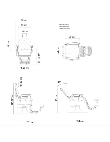 Green & Gold Barber chair – Medici Verde Toscano Pro