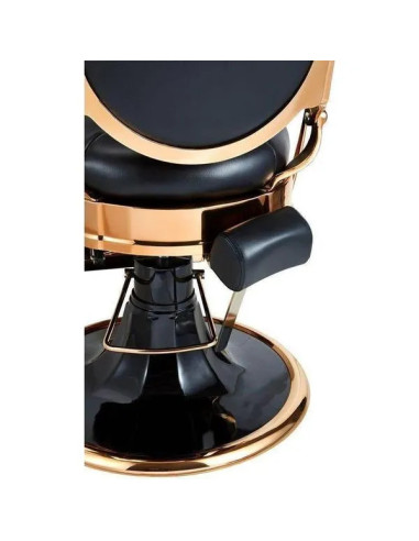 Miedziano-czarny fotel fryzjerski – Medici Shiny Copper