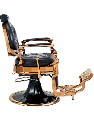 Poltrona da barbiere in rame e nero – Medici Shiny Copper