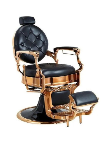 Cadeira de barbeiro em cobre e preto – Medici Shiny Copper