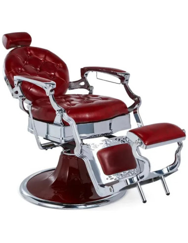 Rood & Chroom Kappersstoel – Medici Rosso Imperiale