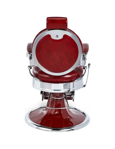 Cadeira de barbeiro vermelha e cromada – Medici Rosso Imperiale