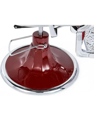 Red & Chrome Barber chair – Medici Rosso Imperiale