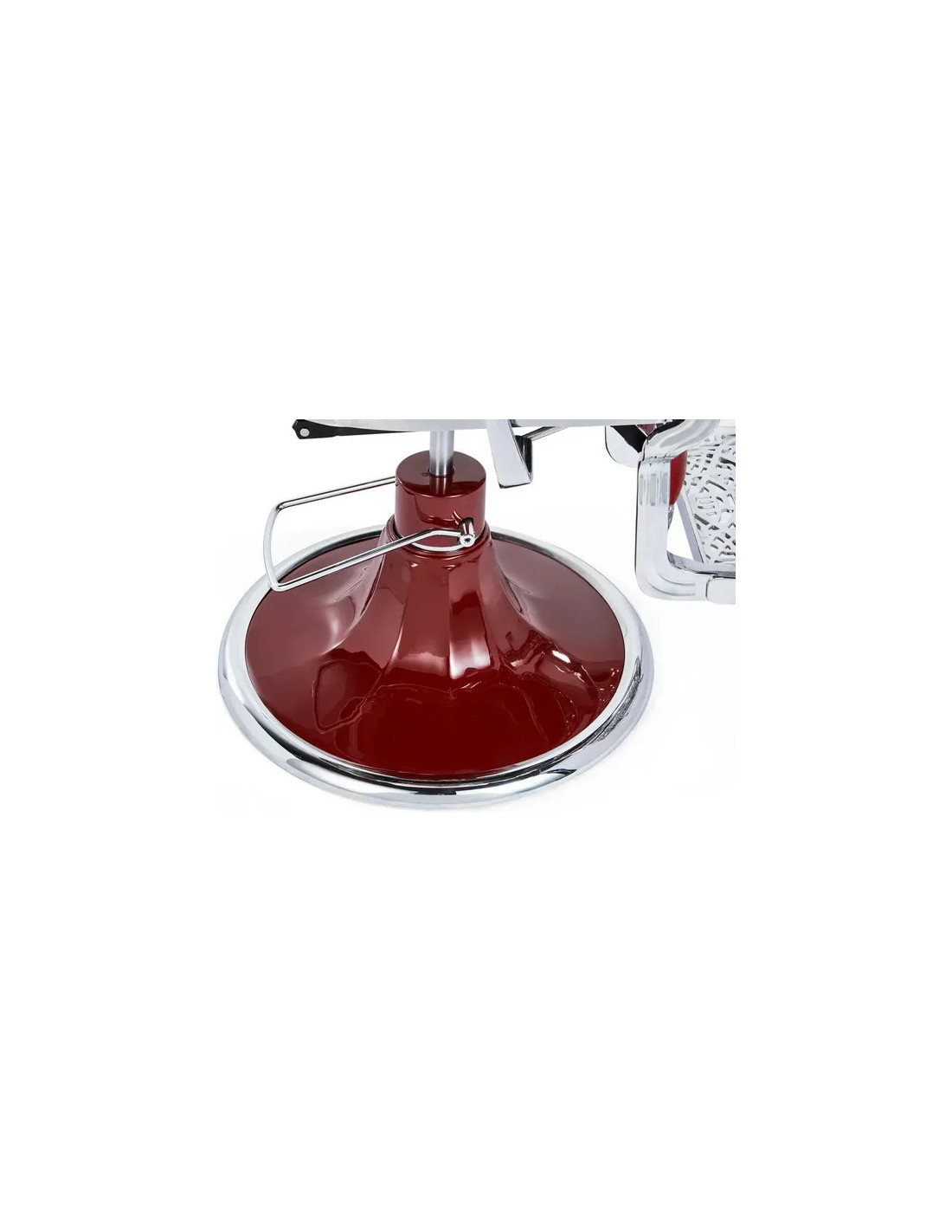 Sillón de barbero rojo y cromado – Medici Rosso Imperiale