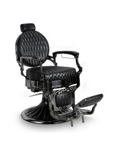 Silla de barbero Signature Axis negra: alta precisión y diseño profesional