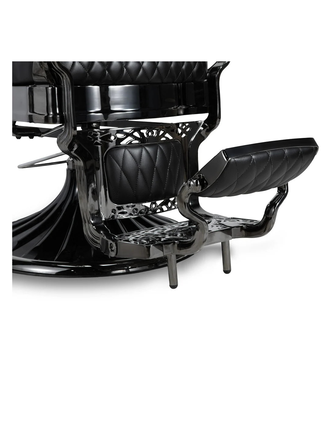 Cadeira de barbeiro Axis Black – Design de alta costura e conforto profissional