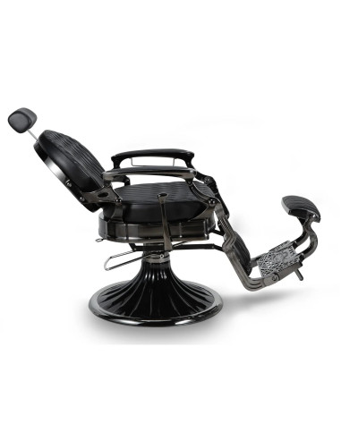 Cadeira de barbeiro Axis Black – Design de alta costura e conforto profissional
