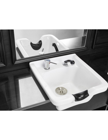 Salon fryzjerski Cavalese Barber Shop Styling Station | Retro Design Black Ebony