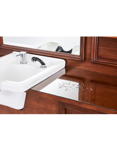 Poste de coiffage barber Cavalese Castello Noyer Design italien 