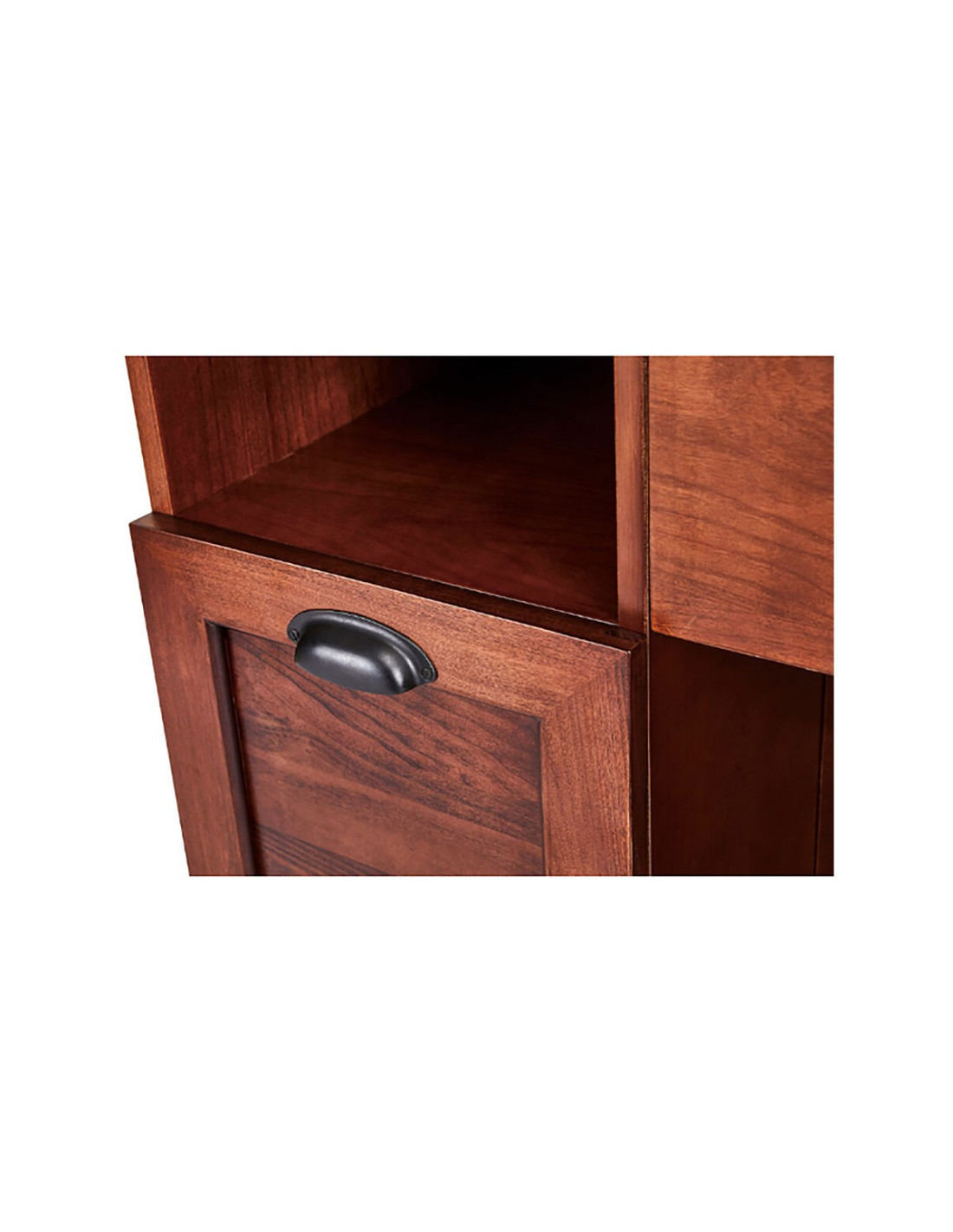 Cavalese Castello Barber Shop Post Walnut Wood | Retro Italian Design