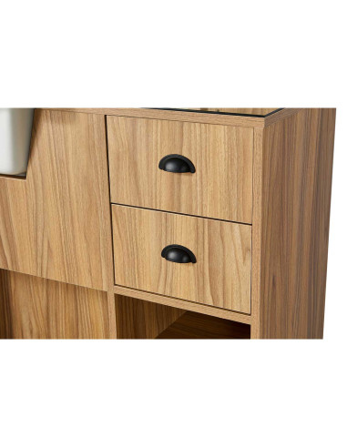 Light oak barber station 4B – sink & complete storage