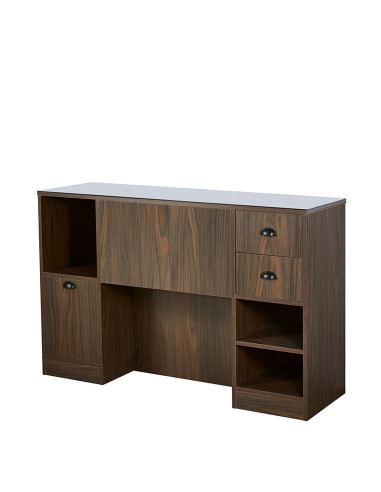 Barber 4B Dark Oak Walnut Styling Station | Compact & Practical