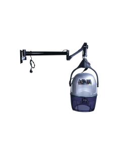 Casque seche cheveux sur bras grise