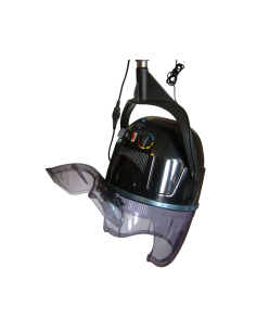 Föhnhelm op zwarte arm