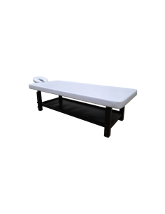 Ayurvedische massagetafel wit zwart