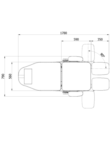 Elektrische pedicurestoel 3 DENEB motoren