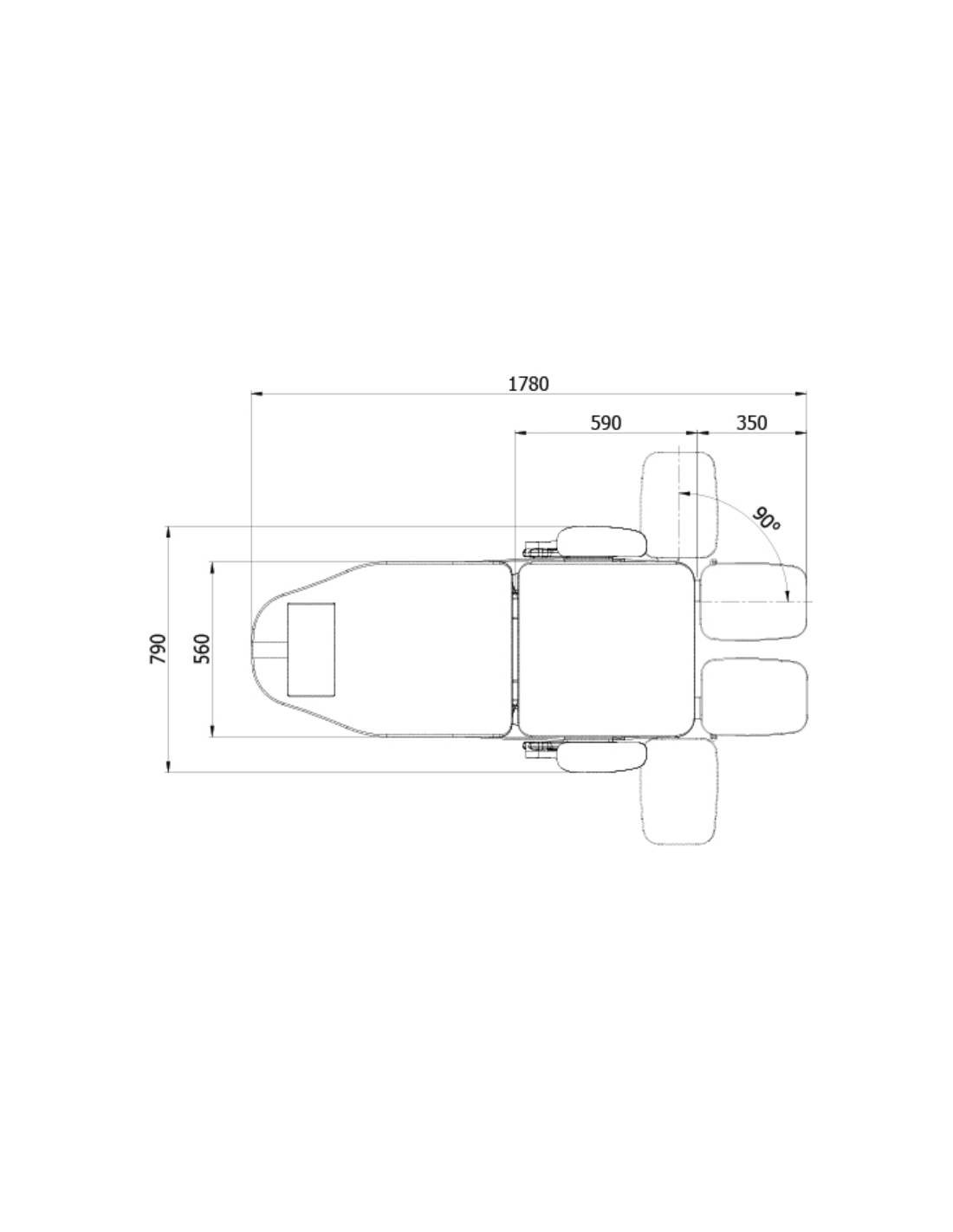 Poltrona pedicure elettrica 3 motori DENEB