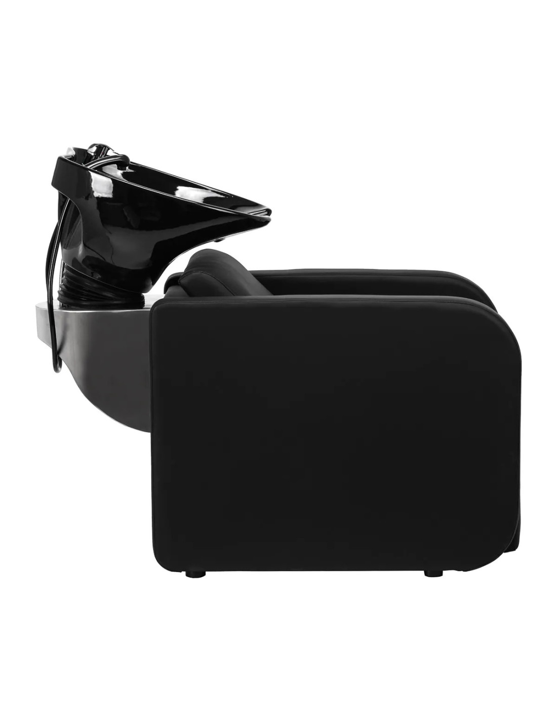 Lavabo completamente nero per capelli – Bellagio Relax poggiapiedi elettrico e lavabo in ceramica nera