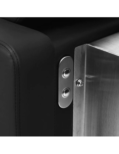 Lavabo completamente nero per capelli – Bellagio Relax poggiapiedi elettrico e lavabo in ceramica nera