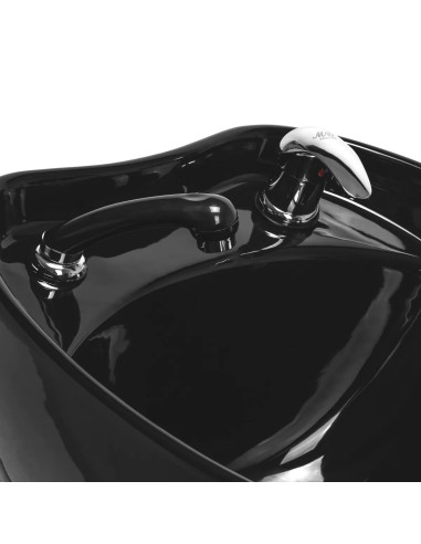 Full Black Hair Wash Basin – Bellagio Relax Electric Footrest & Black Ceramic Basin