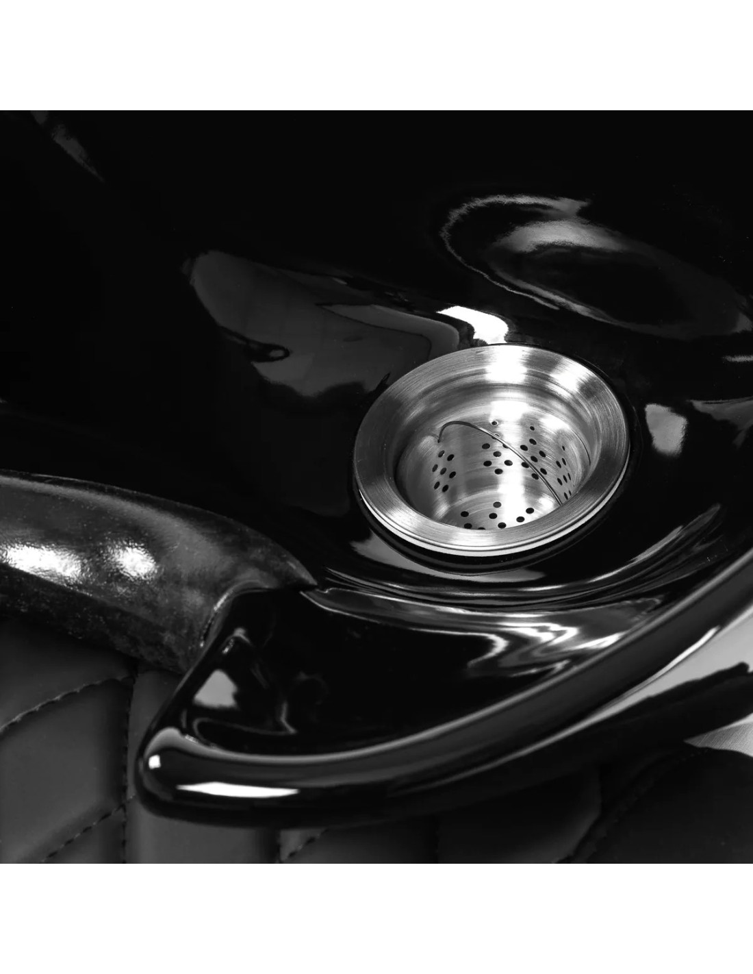 Lavabo massaggiante per parrucchiere Bellagio Black – Poggiagambe elettrico professionale