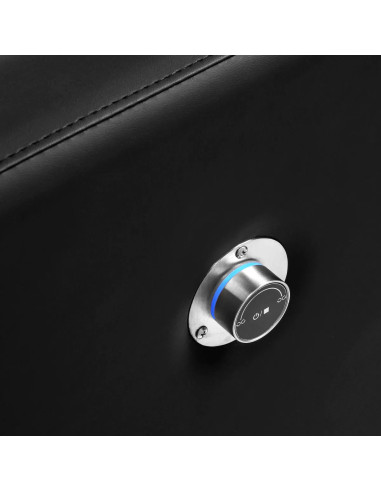 Lavabo de peluquería con masaje Bellagio Black – Reposapiernas eléctrico profesional