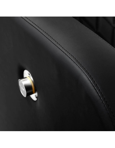 Bac a Shampoing Bac de Lavage Coiffure Massant + Repose-jambes électrique Professionnel Bellagio Noir 